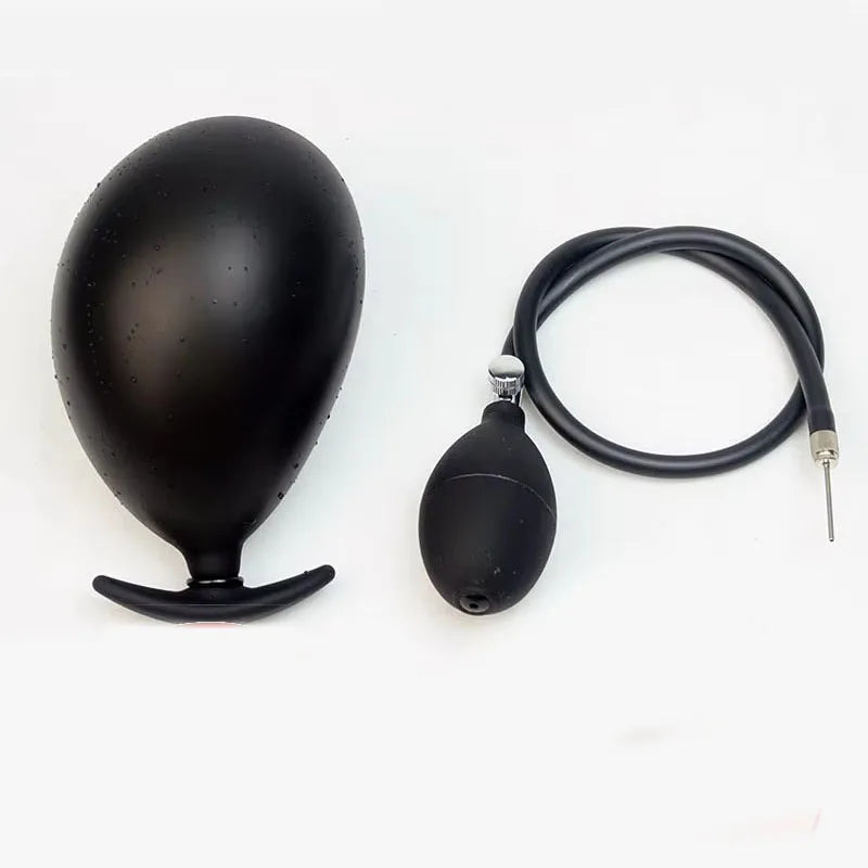 Pumped Inflatable BDSM Gag in Mouth Bondage,Silicone Vagina Butt Anal Plug/Dilator Large/ Training,Sex Toys For Couples