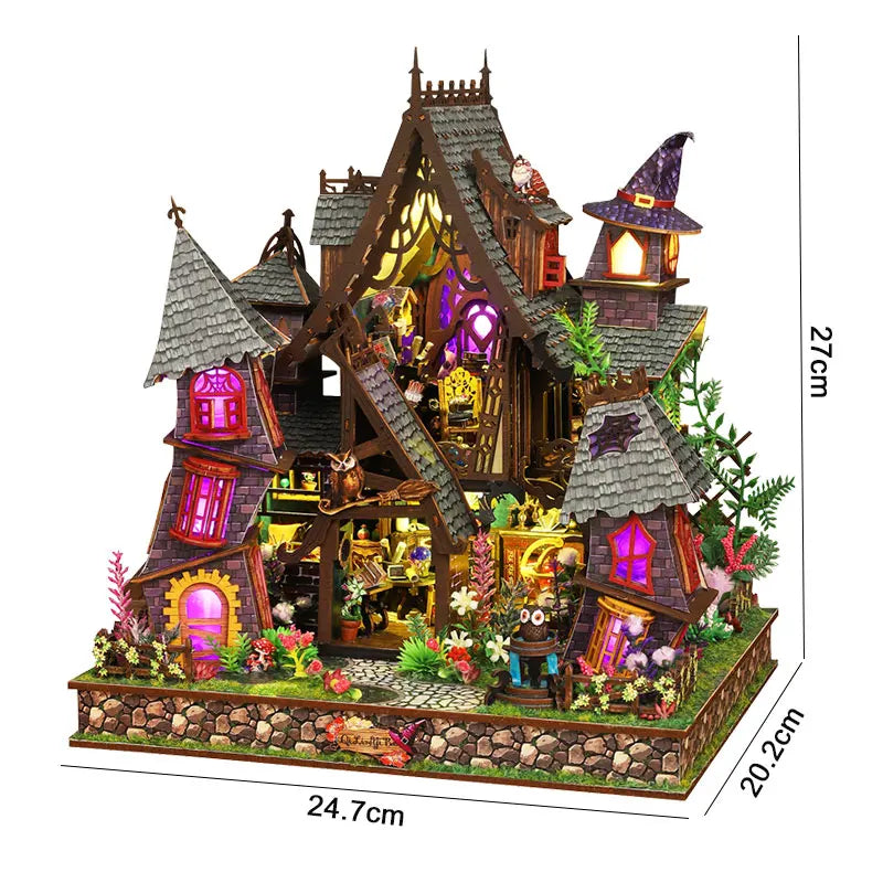 DIY Big Doll House Wooden Miniature Furniture Dollhouse Handmade 3D Puzzle Model Assembly Toys Home Decor for Xmas Birthday Gift