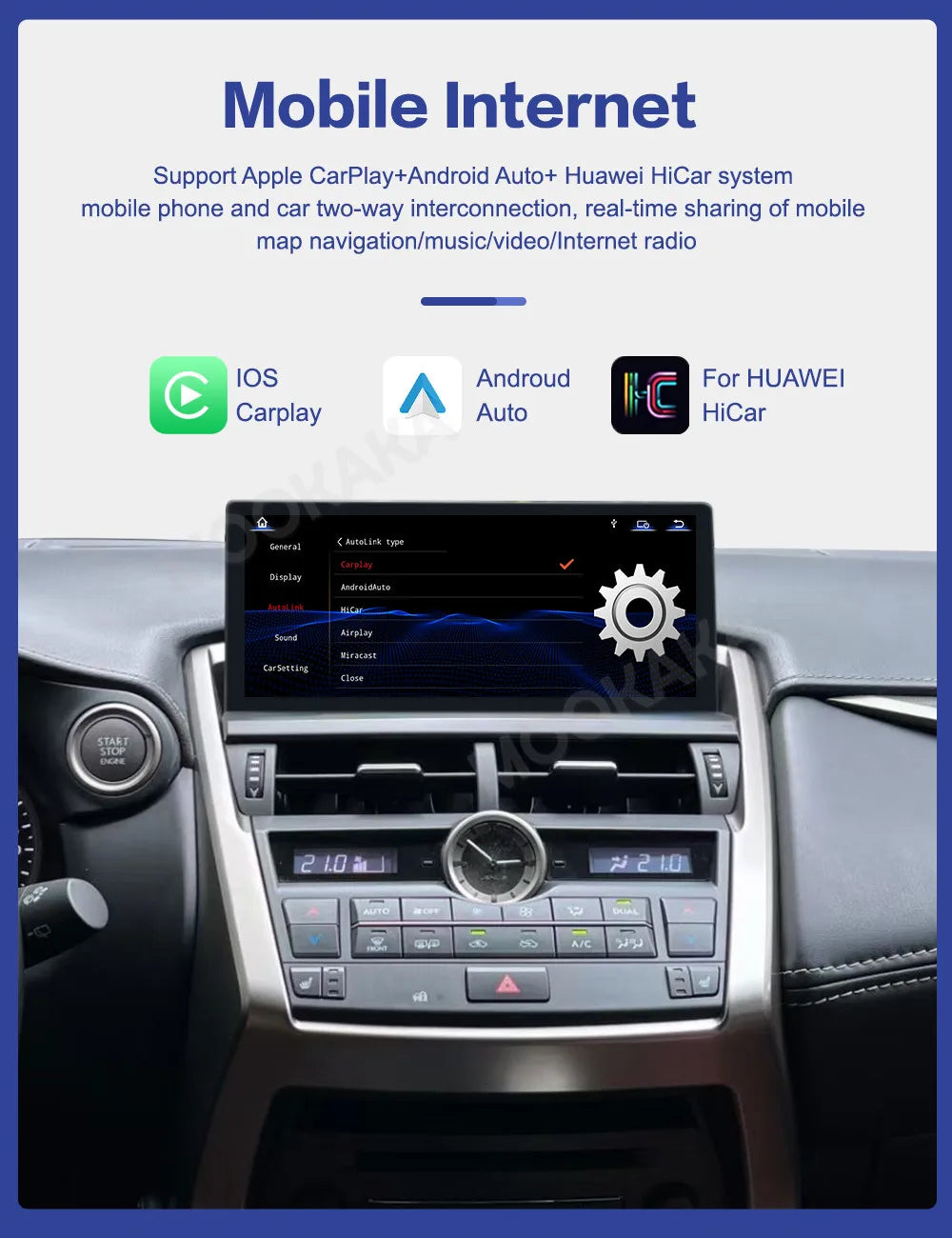 Linux Car stereo CarPlay FOR Lexus RX RX200 RX270 RX300 RX350 RX400h RX450h 2009-2021 Car Radio GPS navi player HD touch screen