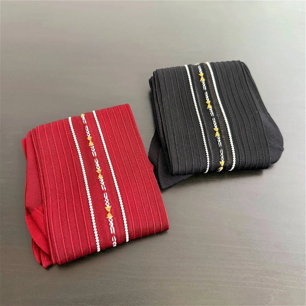 Limited Edition Men's Stockings High Quality Retro Jacquard Nylon Man Dress Socks Fashion Stripe Soft Formal Business Male Hose