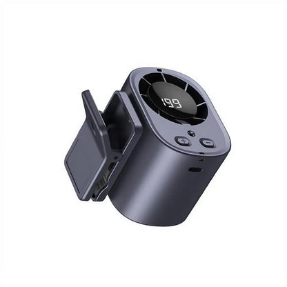 LED Digital Display Cooling Function Car Clip-on Mini Fan Portable Car Electric Fan USB Charging Mute Powerful Airflow Clip Fan