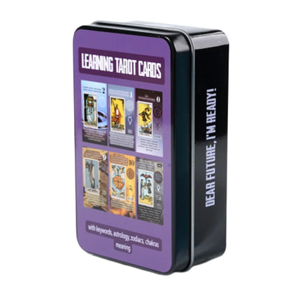 Vintage Art Collectible Cards Tin Box Set, Beginner Leisure Table Game Cards, Creative Gift for Family & Friends Party