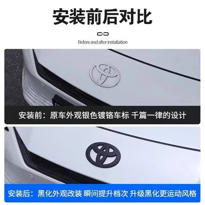 Suitable for 2024 2025 9th Generation Toyota Camry Hood Badge Trunk Badge OVERLAY Modification Gloss Black Matte Black
