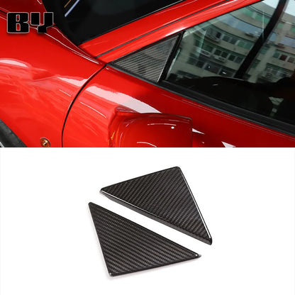 For Ferrari 458 2011-2016 black Real Carbon Fiber Car Gear Shift Window Control Panel Steering wheel Sticker Auto Accessories