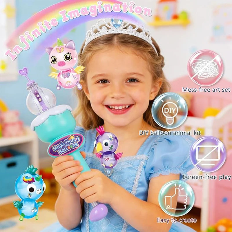 DIY Inflatable Toy Set Handmade Balloon Inflator Machine Assembly Educational Toys for Kids Fun Anti-Stress Craft Birthday Gifts