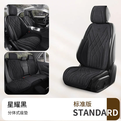 Perforated Suede Seat Cover Universal Four Seasons Cars Seats Covers Breathable Seat Non-slip Luxury Car Rams Latex Seat Cover