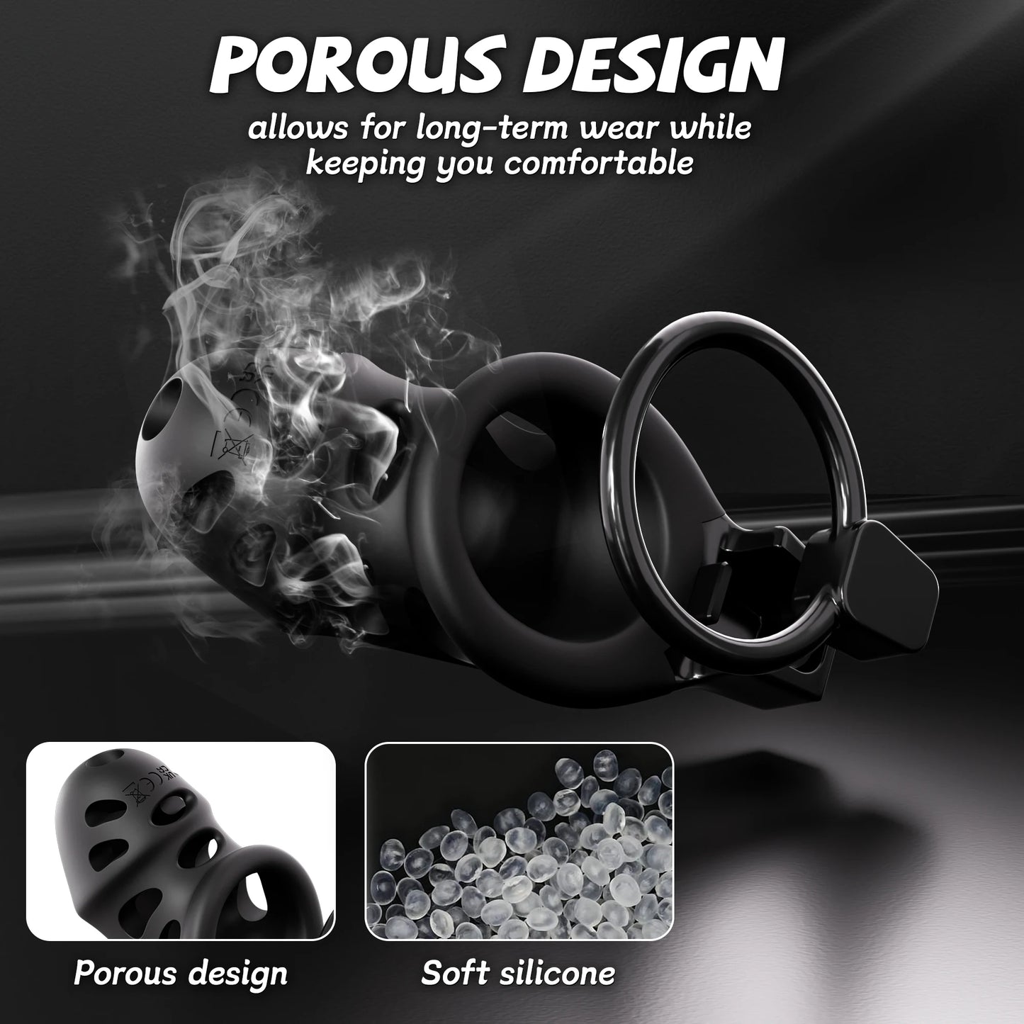 KUSHOR APP Control Vibrating Chastity Cage Cock Cage Devices with 10 Vibrations Penis Bondage Lock BDSM Adult Sex Toys for Men