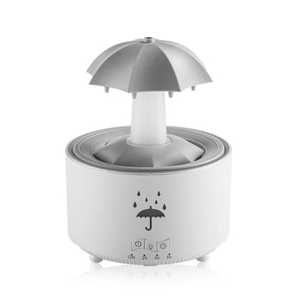 Ultra Quiet Raindrop Humidifier with 7 Color Light Aromatherapy Diffuser for Bedroom Desktop Sleep Aid Creative Gift