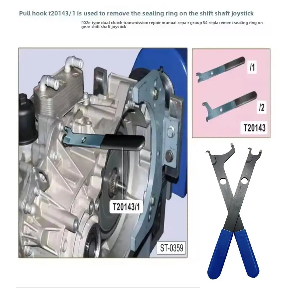 2pcs Transmission Oil Seal Puller Seal Removal Puller Hook Tool Auto Repair Anti Leaks Accessories For Cars SUV Light Trucks