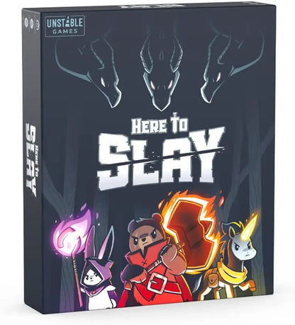 Unstable Games Here to Slay Card Game Unicorns Here to Sleigh Holiday Expansion Pack Family Game Night Strategic role Card Game