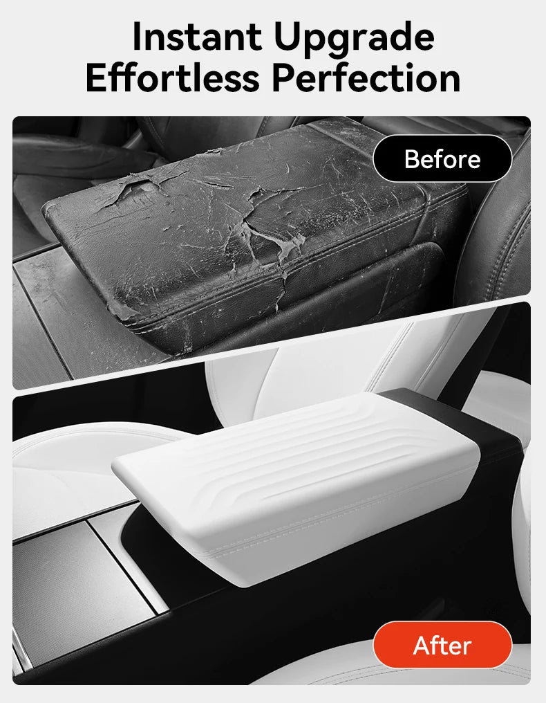 YZ  For Tesla Model Y YL Juniper Model 3 Highland TPE Armrest Cover Soft Case Center Arm Rest Pad Anti-scratch 2026 Accessories