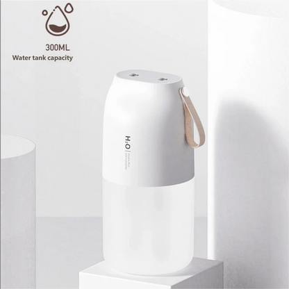 Wireless Rechargeable Air Humidifier Dual Nozzle Cold Fog With Led Night Light Mini Office Car Home Birthday Gifts For Family
