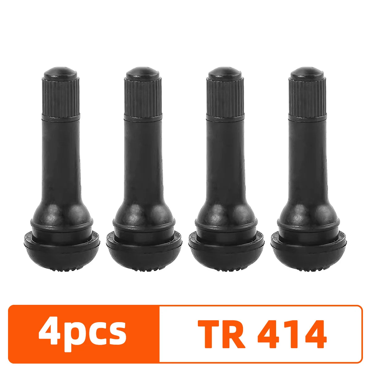 4/8/10/24pcs Tr414 Black Rubber Snap In Tire Valve Insert Rubber Tire Valve Core Replacement Standard Vehicle Tubeless Wheel Rim
