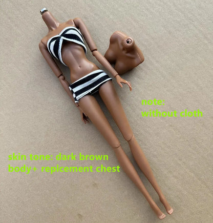 NEW LULY 1/6 Doll Body 2024 Version 12 Skin Tones High Quality Joints Removable Doll Body With Replacement Chest