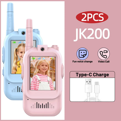 Lastest Video Walkie Talkies for Kids Upgrade JK300 JK200 Toddler Toys Indoor Camping Birthday Chirstmas Gifts for Kids Age 3-12