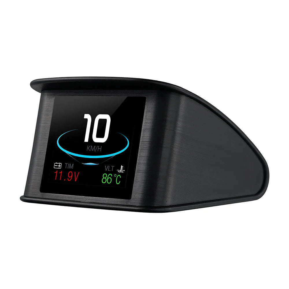 New P10 Pro OBD2 Head Up Display Auto Electronic Accessories Speedometer Water Temperature Tachometer Clock on Board Computer