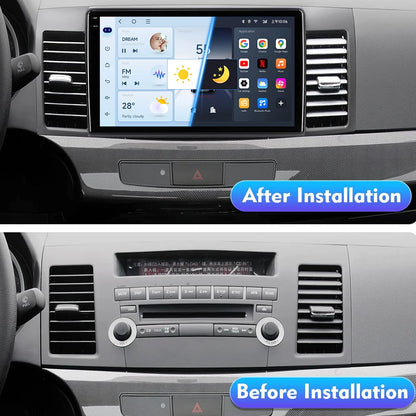 JIUYIN 10.1" Android 15 Car Radio For Mitsubishi Lancer 2007 - 2017 CarPlay Android Auto GPS 4G Multimedia Stereo Navigation