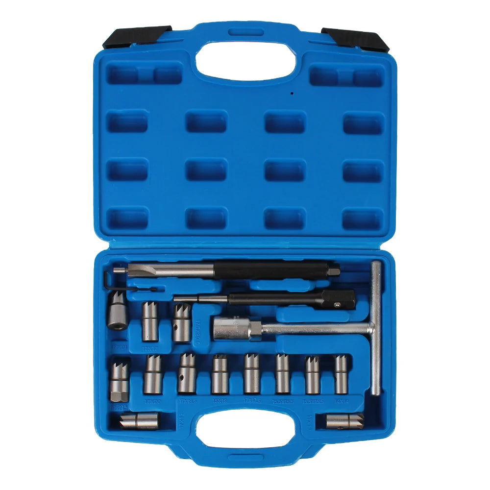 Car Diesel Injector Seat Cutter Set Oil Nozzle Reamer Carbon Remover Clean Kit Auto Repair Tool Automotive Accessories Universal