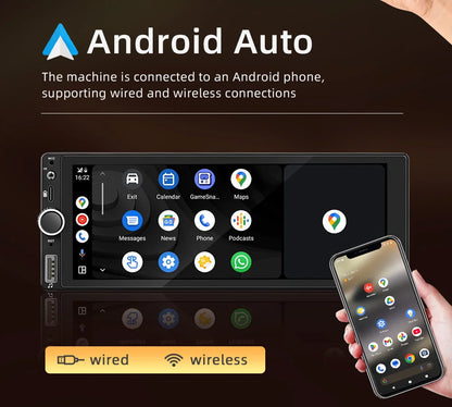 Car Intelligent Systems Android 13 1din Player Wireless Carplay Android Auto WIFI Internet GPS Navigation RDS BT Auto Stereo