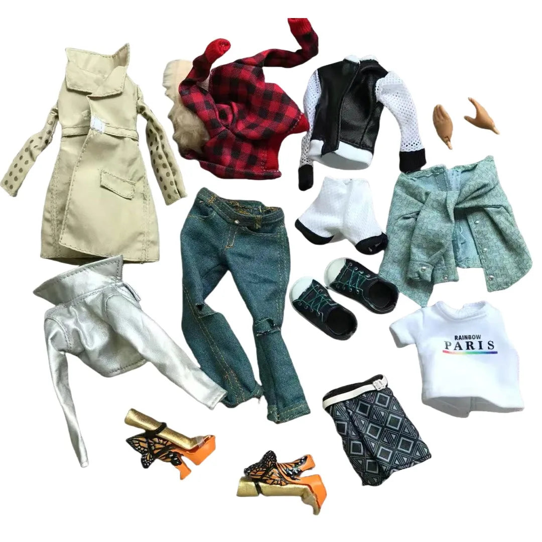 Original Rainbow Doll Clothes Jacket Pants Shoes Socks 1/6 Doll Parts Decors DIY Doll Accessories