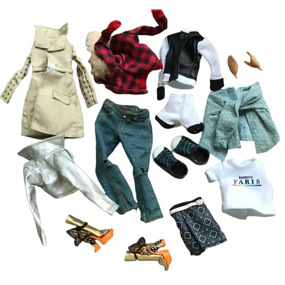 Original Rainbow Doll Clothes Jacket Pants Shoes Socks 1/6 Doll Parts Decors DIY Doll Accessories