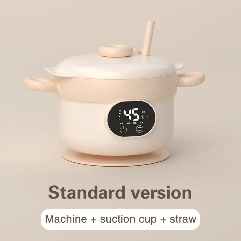 470ml Smart Insulated Bowl for Kids Portable Picnic Milk/Food Warmer 3600mAh Stainless Steel Heating Insulated Lunch Box