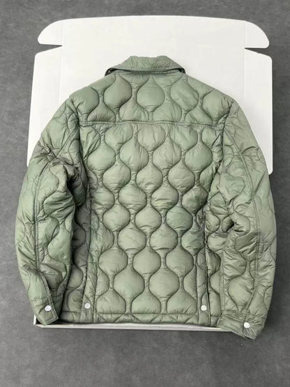 Autumn Winter Mens Parkas Single Breasted Warm Comfortable Windproof Nylon Padded Jacket Turndown Collar Casual Outerwear Male