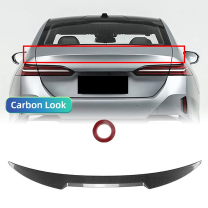 For BMW New 5 Series G60 i5 2024+ 520i 525i 528i 530i 535i MP M4 Style Carbon Glossy Black Rear Trunk Lid Car Roof Spoiler Wing