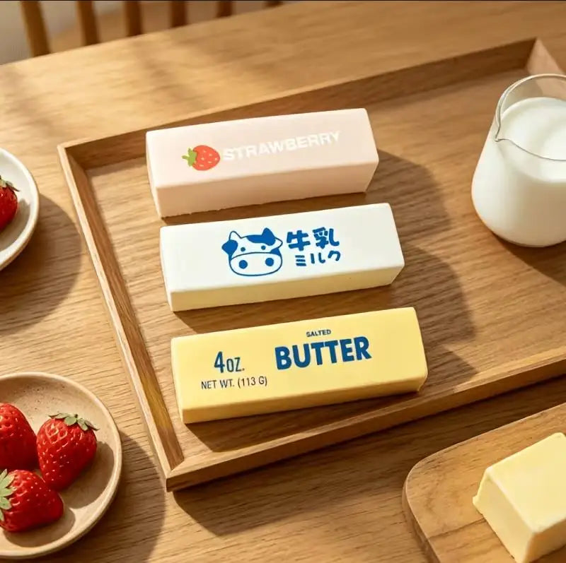 Soft Butter Squishy Squeeze Toys Funny Slow Rising Squishy Squishies Toy Fidget Toy Strawberry Lemon Brick Squish Autism Gift