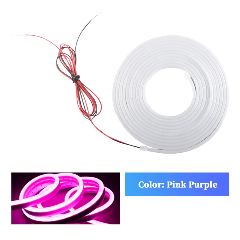 Car Trunk Dynamic Flowing Light Strip 4m/2m Automatic On/Off Scanning Lamp Flexible Waterproof Light Strip Hidden Installation