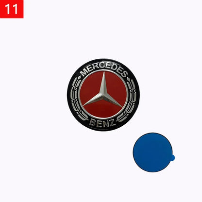 57mm Star Flat Hood Bonnet Logo Mercedes Benz W204 W124 W201 W202 W212 W220 W205 Emblem Badge stickers automobile Accessorie