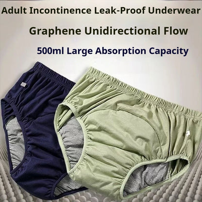 Graphene Antibacterial Adult Diaper Pants Leak-Proof Comfortable plus Size Absorbent Incontinence Care Underwear for Seniors