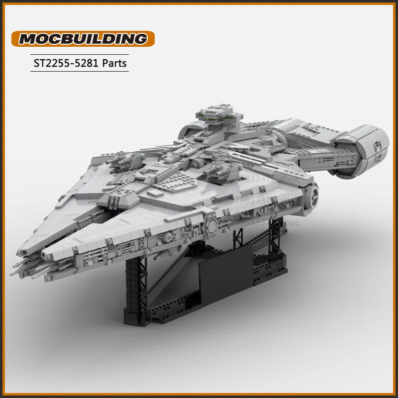 MOC Building Block Space Light Cruiser DIY Brick Model Battleship Starfighter Technology Bricks Collection Toys Xmas Gift