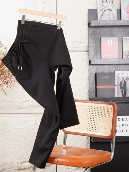 Winter Outdoor Men's Casual Pants Duck down Filling Warm Stylish Straight Leg Long Trousers Polyester Fiber Youth Fashion