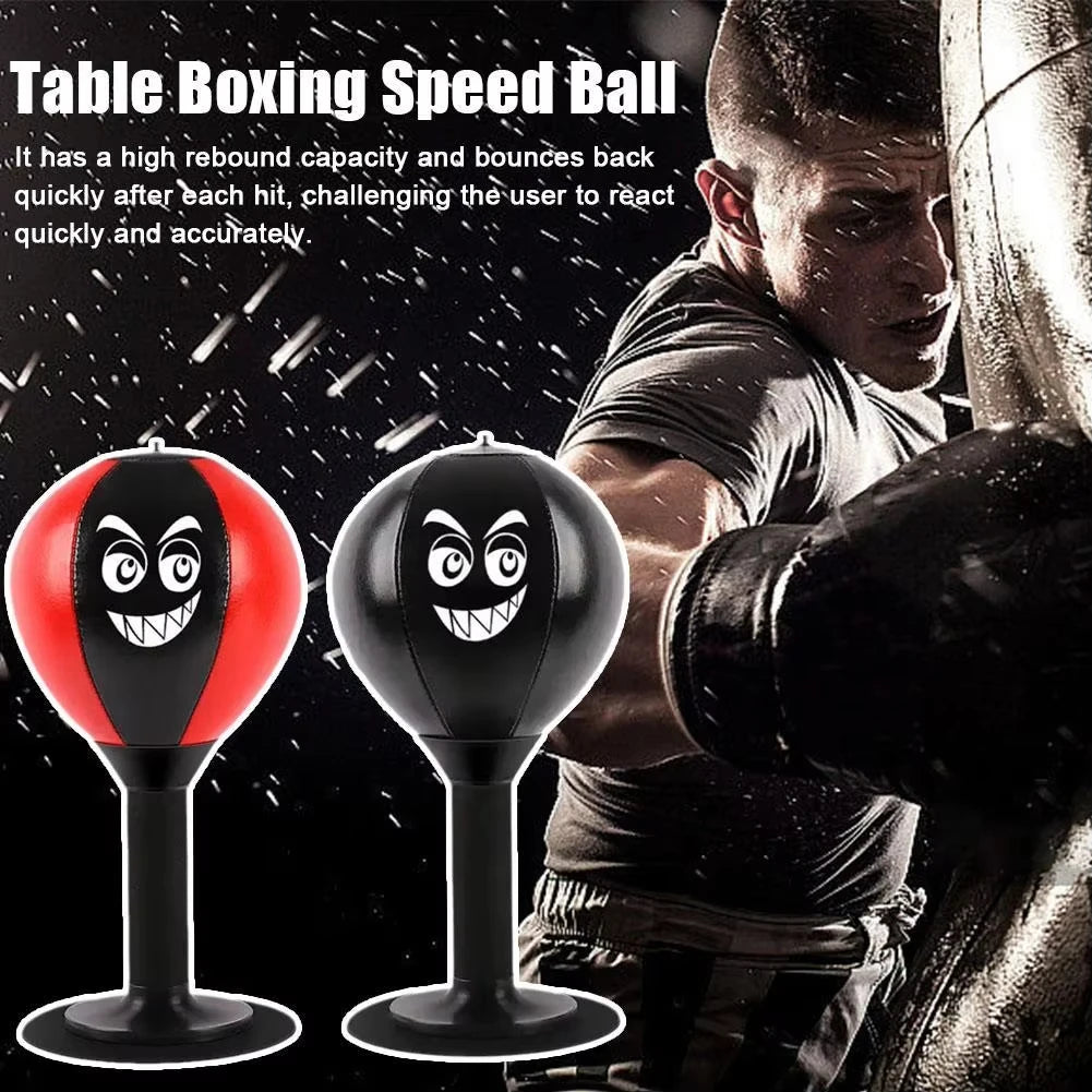 Saco de boxe de mesa alívio do estresse com ventosa para mesa de escritório contadores mesa boxe punch bola engraçado saco de bo