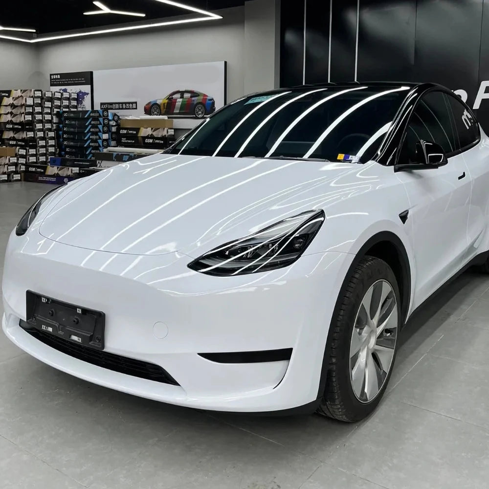 White Glossy Vinyl Car Wrap Film  Matte Waterproof Vinyl Wrap Console Laptop Skin Air Free Motorcycle Stickers Auto Accessories