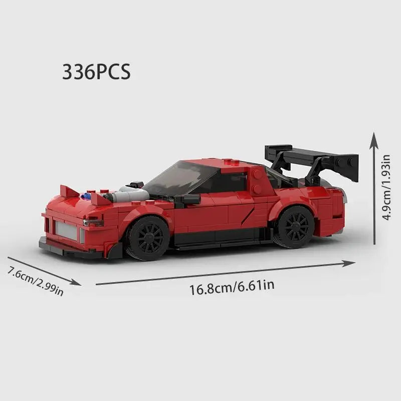 MOC Speed Car Miata MX-5 NA M3 Super Race Sport Vehicle Model Building Block Technical Racing Brick Toy Christmas Gift City