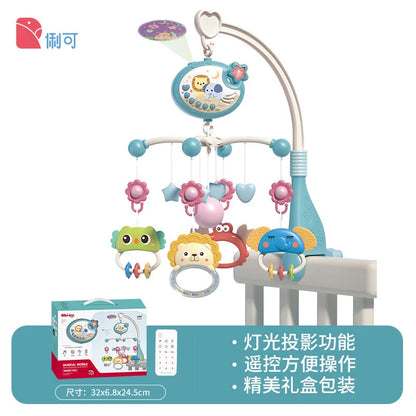 Musical Baby Crib Mobile with Lights Music Projection for Infants Remote Control Crib Toys for Newborn Baby Mobile for Cribs