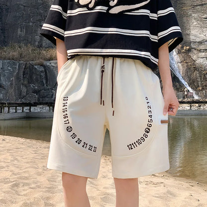 2026 Letter Foam Printed Shorts Men Loose Fit Summer Streetwear Running Sports Short Pants Men Women Hip Hop Half Wide Leg Pants
