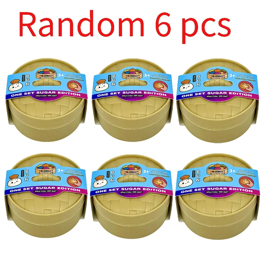 Simulation Dumpling Squishy with Steamer Basket Small Dumpling Stress Relief Toy Surprise Blind Box Adult Student Venting Gift
