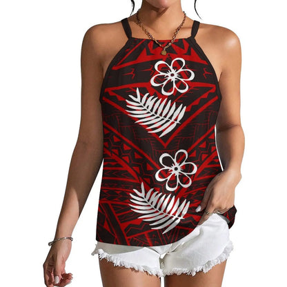 Polynesian Tribal Fashion Women New Design Retro Print Custom Sexy Sleeveless Strappy Vest New Not Pick People