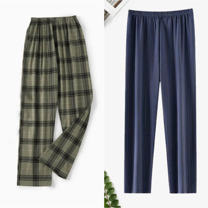 Pajama Pants Men's Pants Autumn and Winter 2025 New Printed Loose Pants Pure Cotton Spring & Fall Home Pants