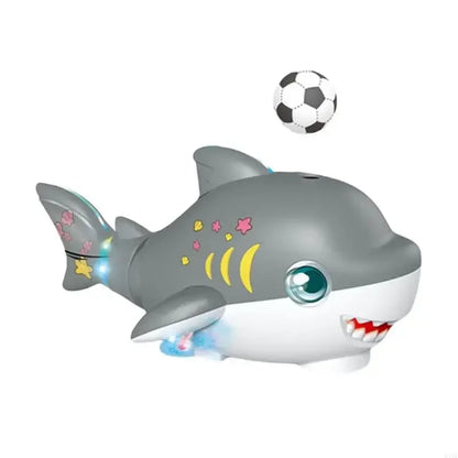 Electric Blowing Ball Shark Automatic Obstacle Avoidance Floating Ball Swing Shark with Music Light Interactive Toy Kid Gifts
