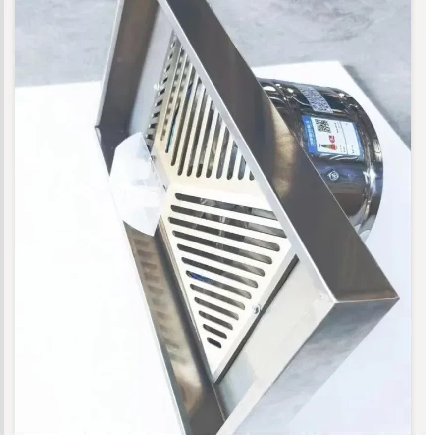 220V Powerful 201 Stainless Steel Kitchen Range Hood Exhaust Fan Strong Suction Ceiling Mounted CAD