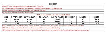2026 European and American Bow Accessories Perspective Embroidery Splicing Mesh Sexy Body Shaping Underwear Four Piece Set