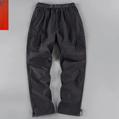 Men's Winter Thick Outdoor Workwear Trousers Waterproof Windproof Warm Cotton Straight Leg Mountain Climbing Pants High Waist...