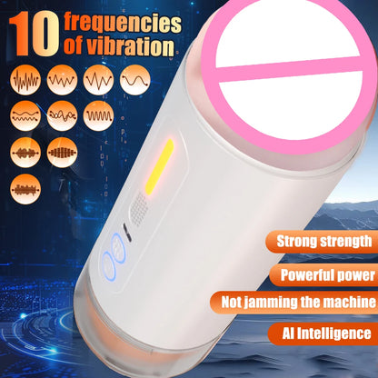 Automatic Male Masturbator Vibration Sex Machine Sexy Moan Penis Masturbation Cup Pocket Pussy  Penis Training Sex Toys For Men