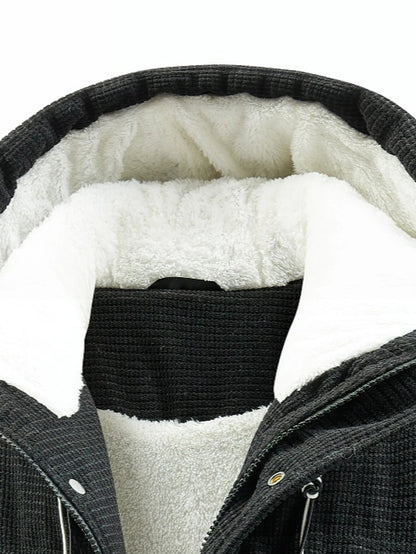 Men's Hooded Cotton Jacket Is Light and Warm Without Being Bulky. the Hood Adds Practicality and Is Suitable for Outdoor Light Activities, Warm-Up Exercises, Layering in Autumn and Winter, Daily Shopping, Friend Gatherings, a