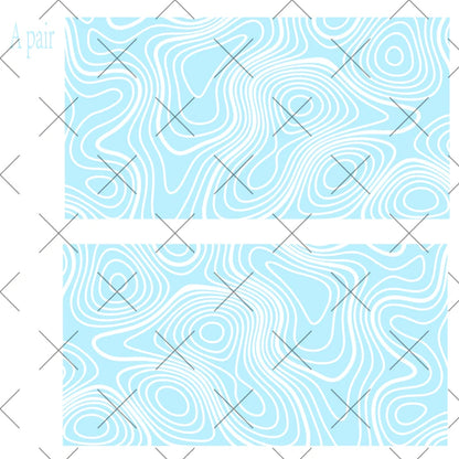 Topography Map A Pair Car Sticker for Triangular Window Decoration Universal All Vehicles Accessories PVC Waterproof Vinyl Decal