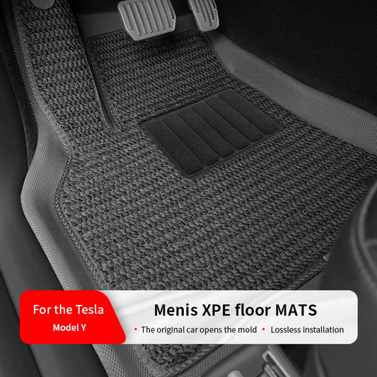 For Tesla 2021-24 Model Y XPE Floor Mats Black Pad Foot Pad Tesla Liner Floor Mats right rudder Large board with pedal included